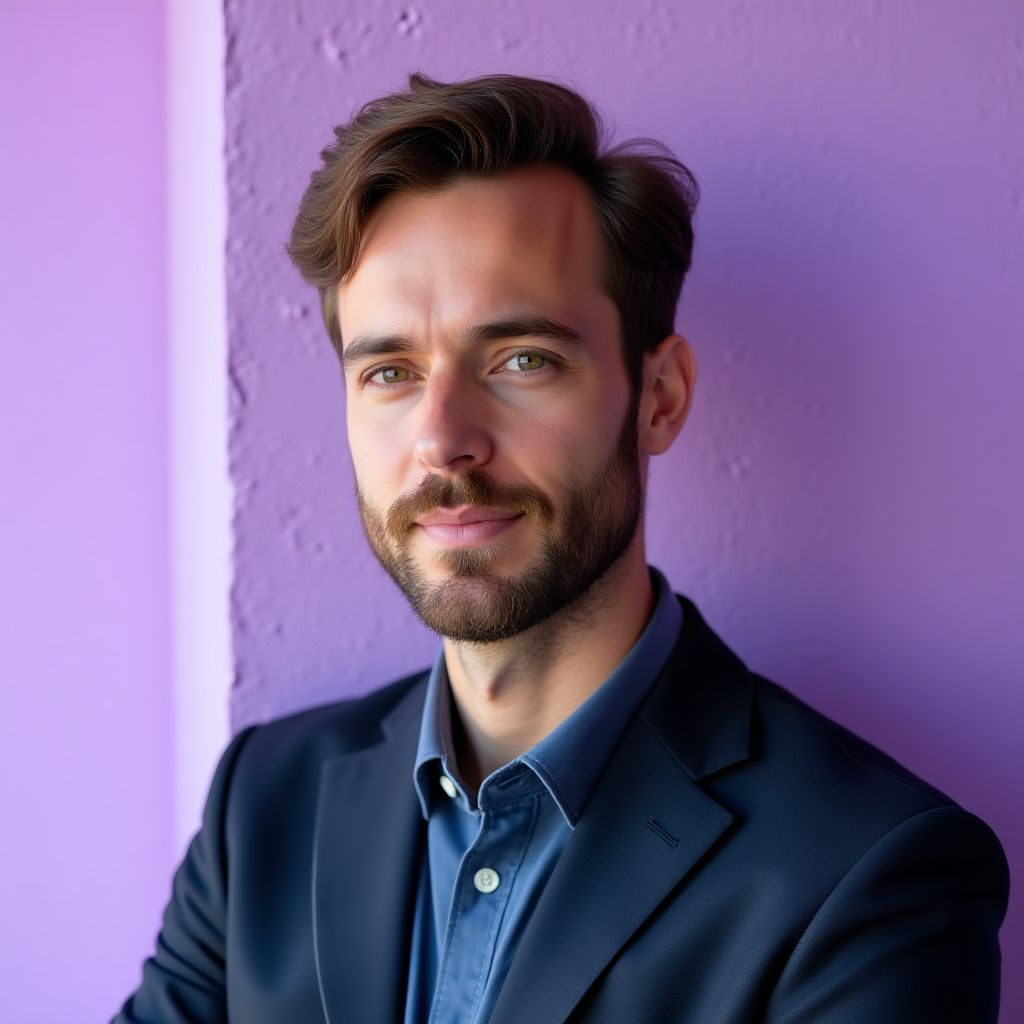 Retrato de Mateo Serrano, Ingeniero Principal de Blockchain